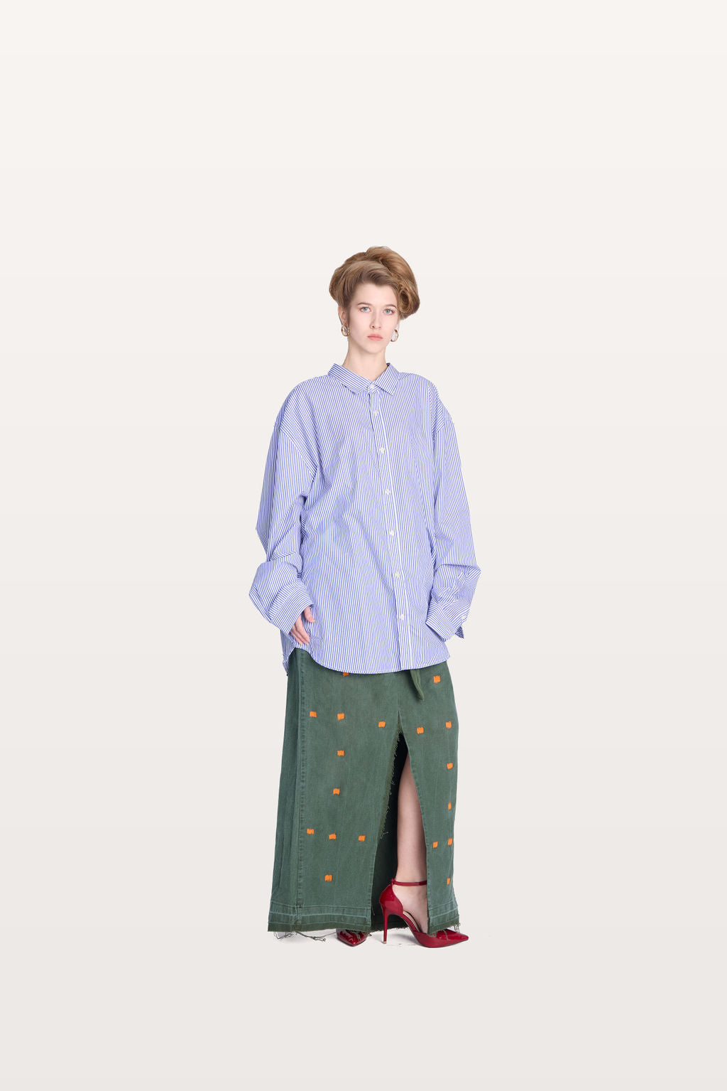 Oversize orange locker loop shirt