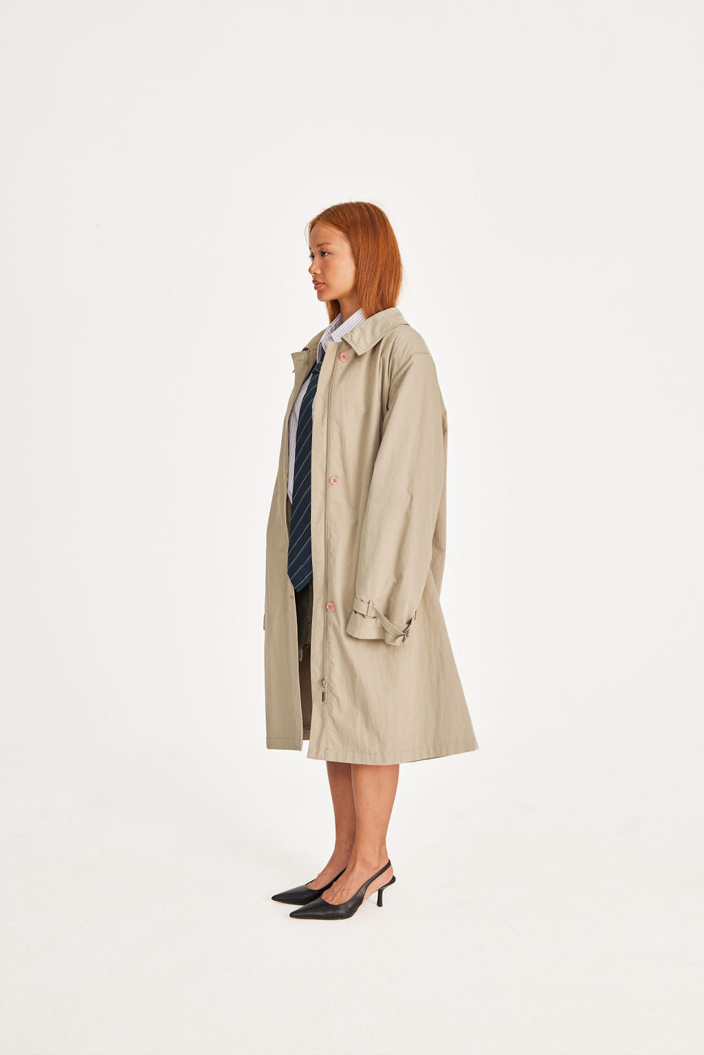 Open back trench coat