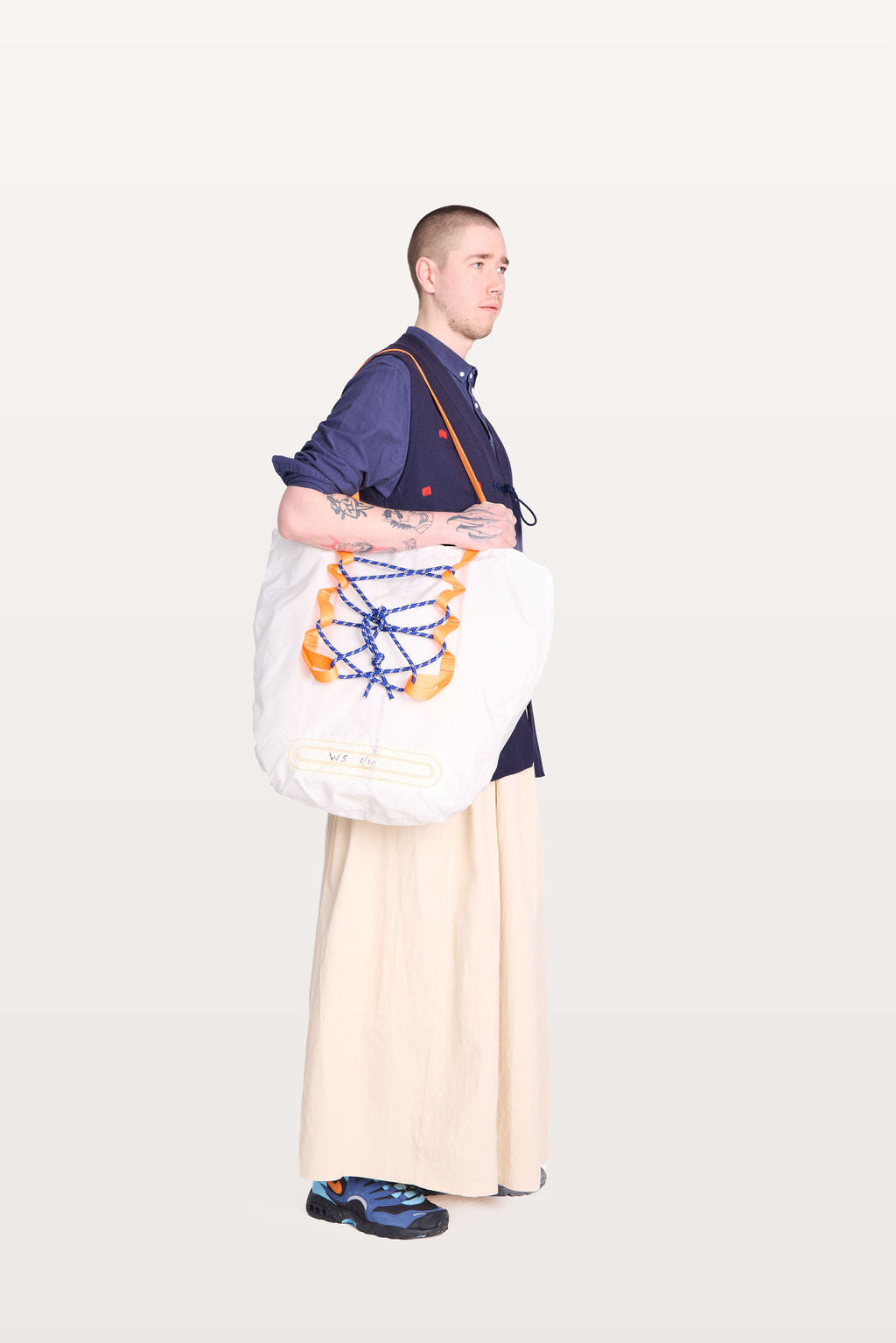 Beige Unisex samurai skirt