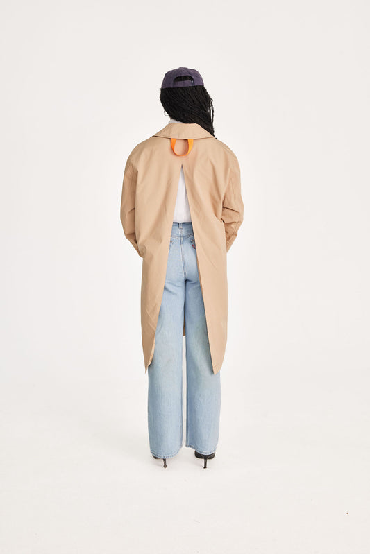 Open back Riley trench coat