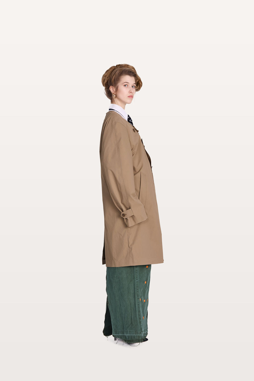 Open back trench coat